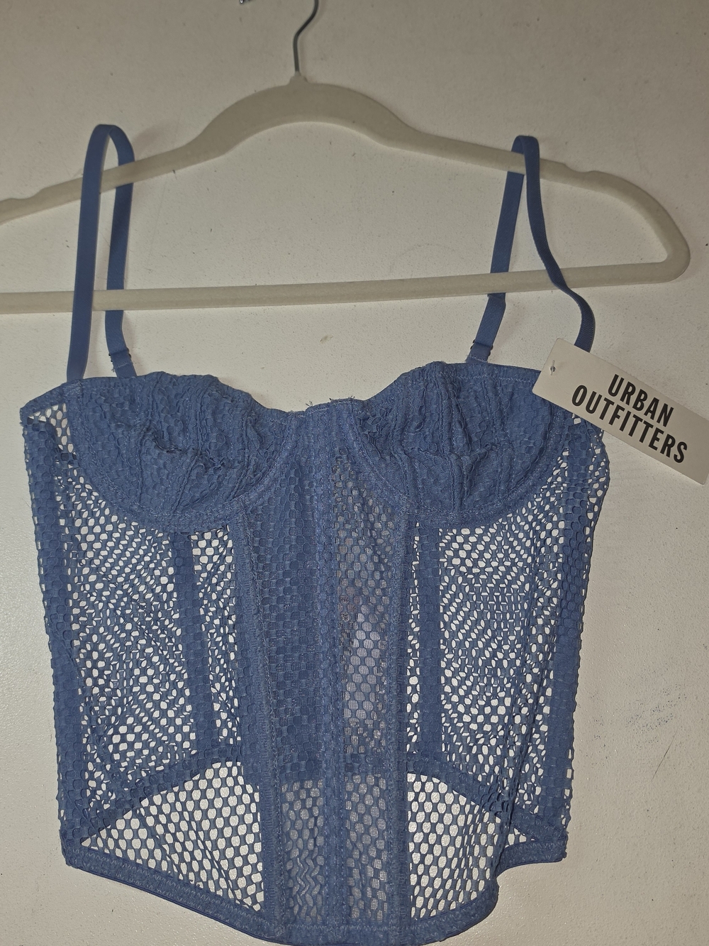 Urban Outfitters Blue Lace Bustier Top